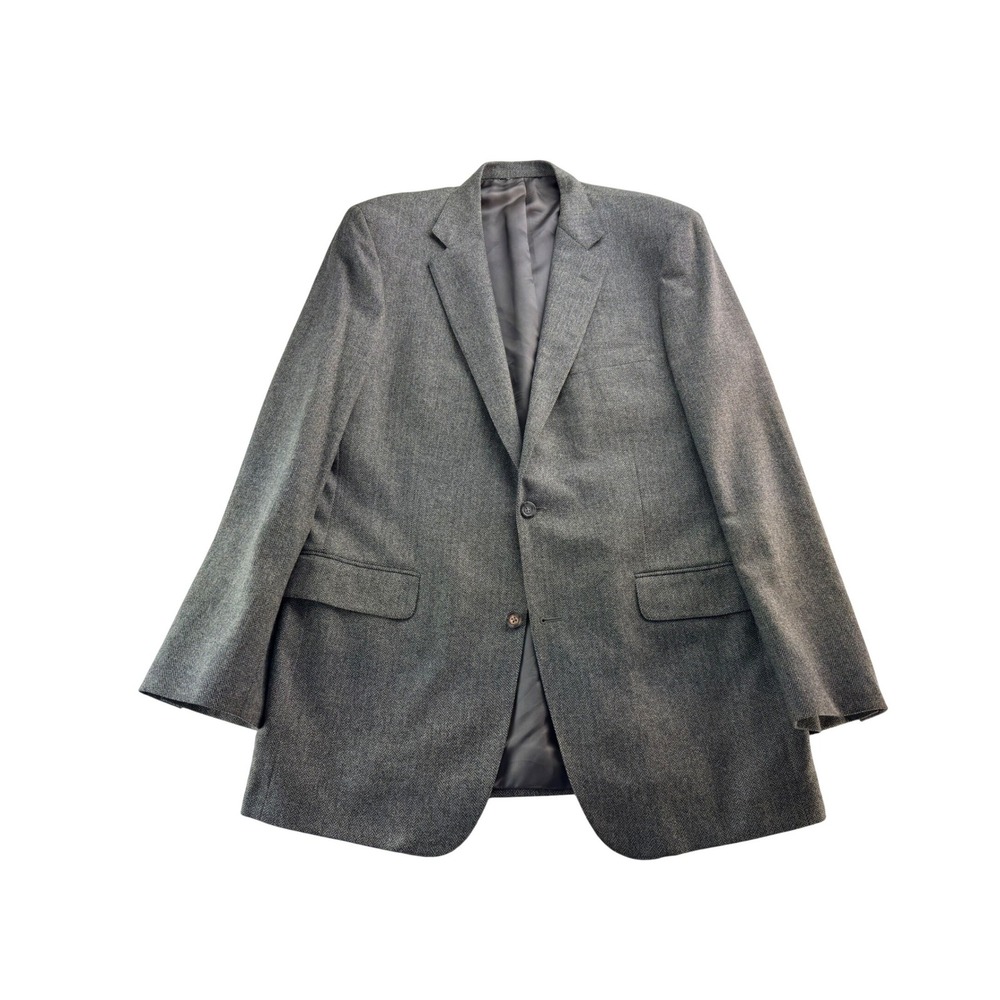 Brooks‎ Brothers Men's Wool Herringbone Blazer Gray Single Breasted Suit Jkt 44L